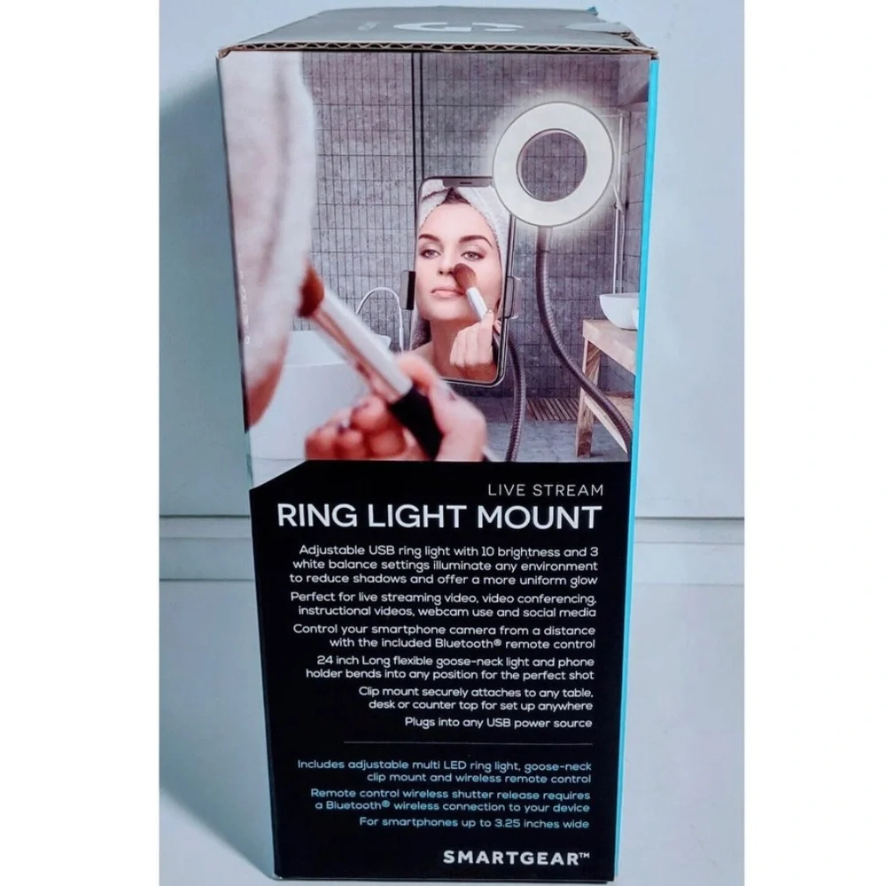 Smart Gear Live Stream Set Ring Light Black Video Photography Hands Free Mount